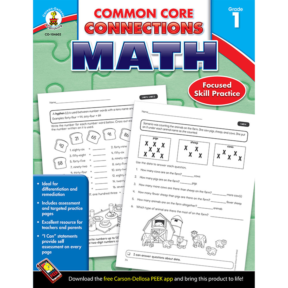 Math Gr 1 Common Core Connections - CD-104602 | Carson Dellosa