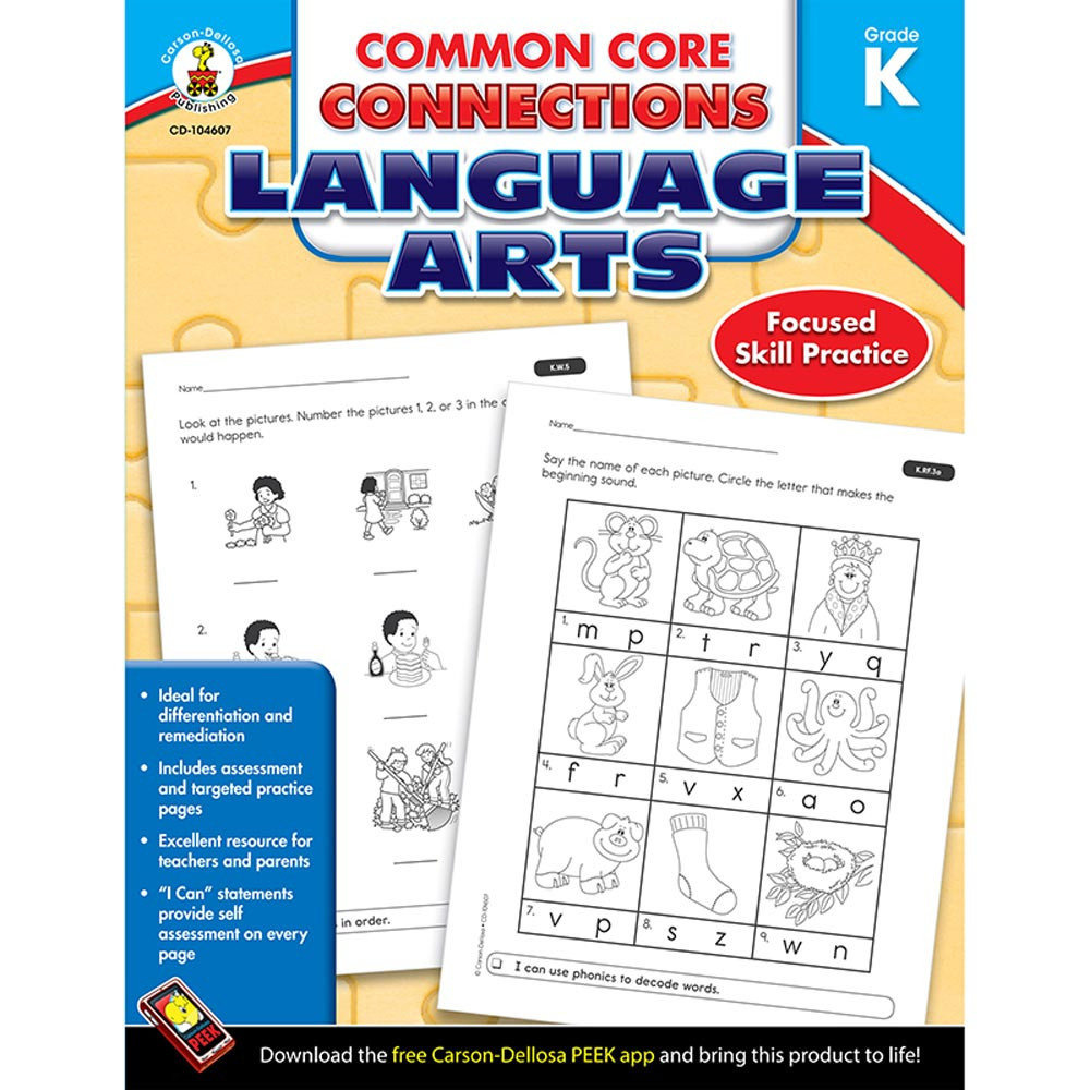 CD-104607 - Language Arts Gr K Common Core Connections in Comprehension