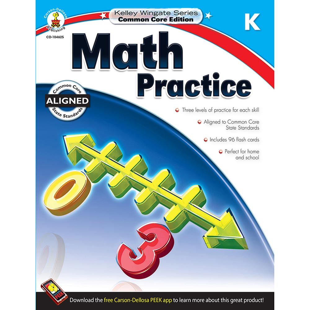 CD-104625 - Math Practice Book Gr K in Activity Books