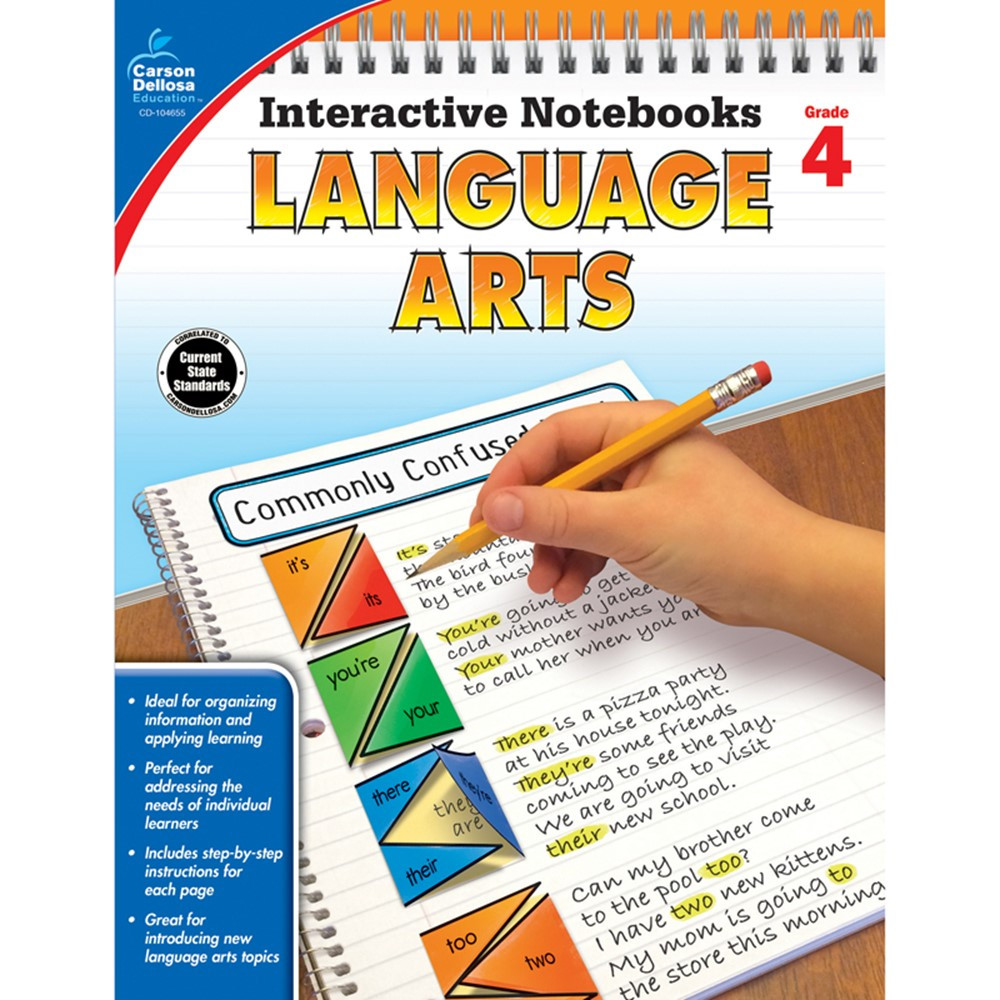 CD-104655 - Interactive Notebooks Gr 4 Language Arts in Language Arts