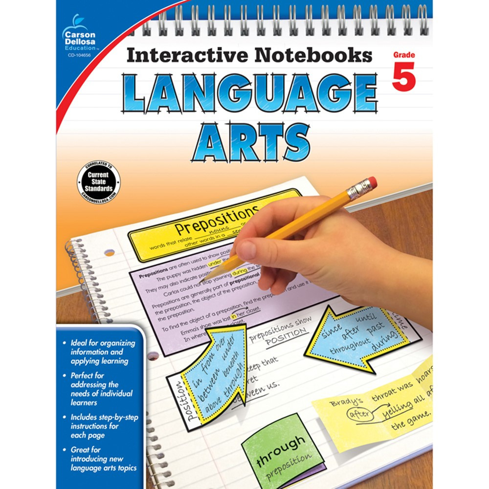 CD-104656 - Interactive Notebooks Gr 5 Language Arts in Language Arts
