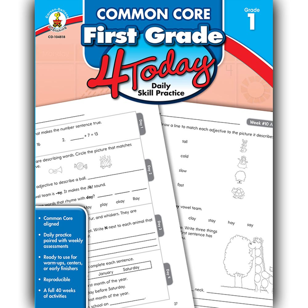 CD-104818 - First Grade 4 Today Common Core in Cross-cirriculum