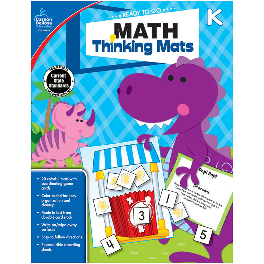CD-104898 - Math Thinking Mats Gr K in Activity Books