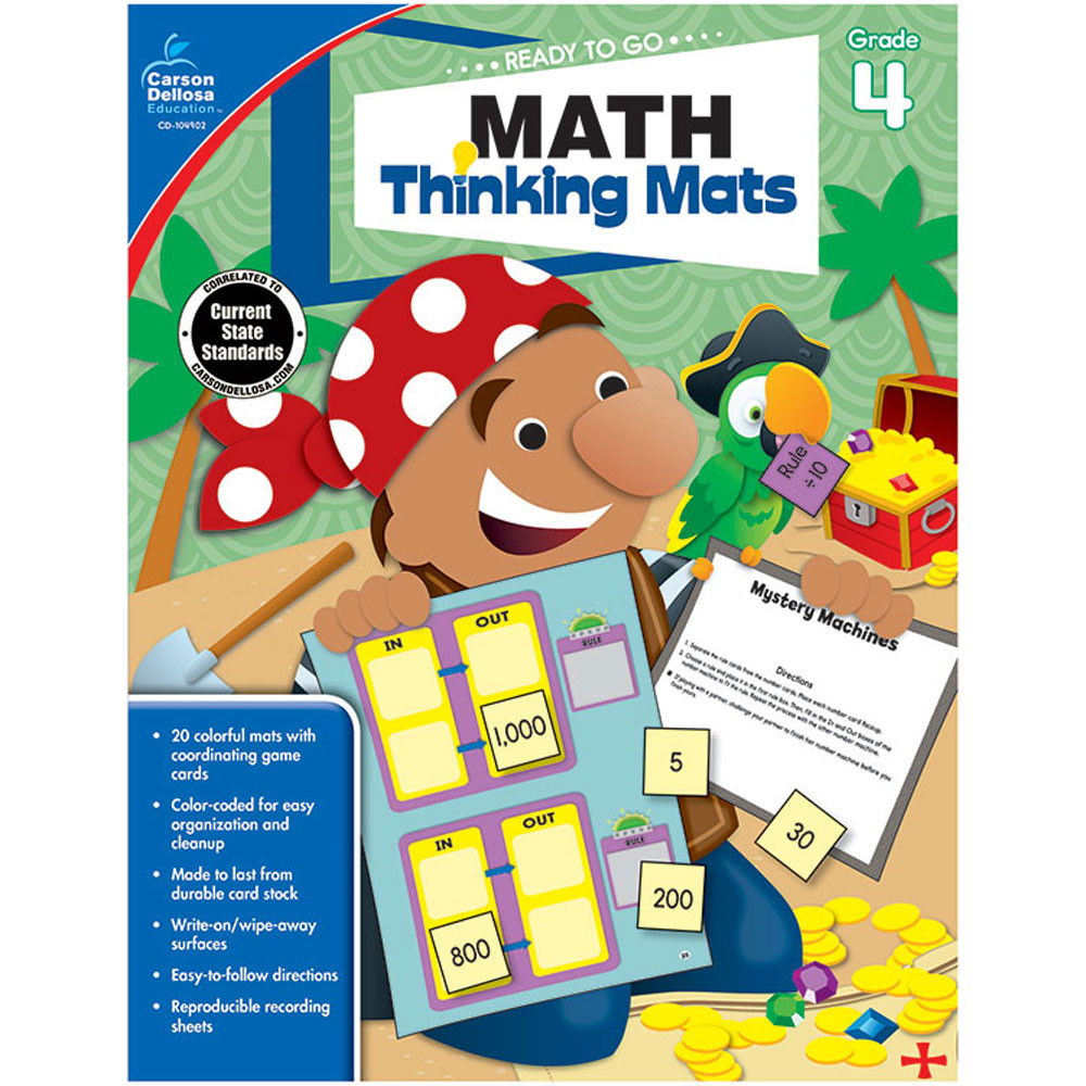 CD-104902 - Math Thinking Mats Gr 4 in Activity Books