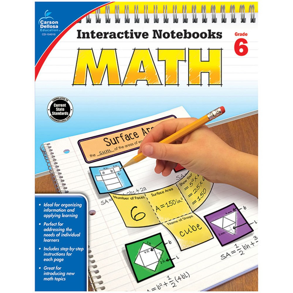 CD-104910 - Interactive Notebooks Math Gr 6 in Activity Books