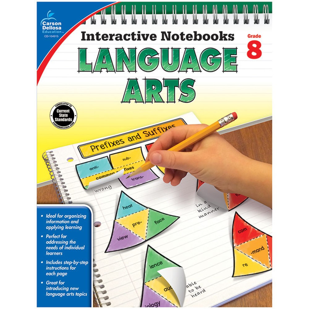 CD-104915 - Interactive Notebooks Language Arts Gr 8 in Activities