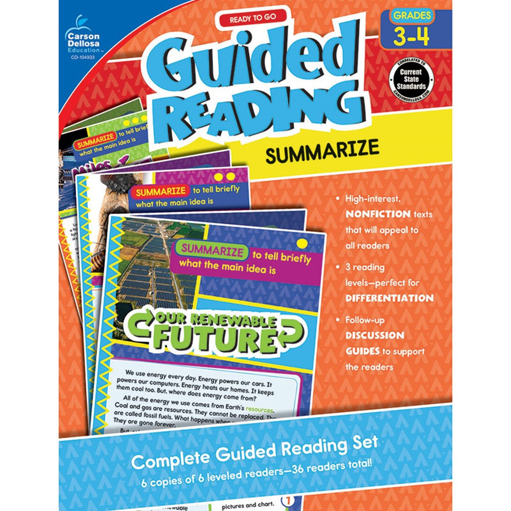CD-104933 - Guided Reading Summarize Gr 3-4 in Comprehension
