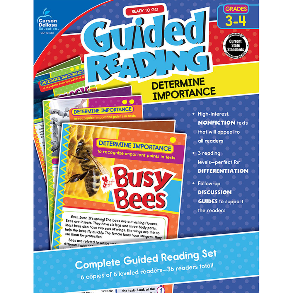CD-104962 - Guided Determine Importance Gr 3-4 Reading in Comprehension
