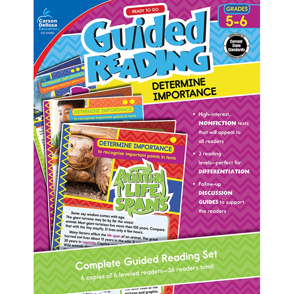 CD-104963 - Guided Determine Importance Gr 5-6 Reading in Comprehension