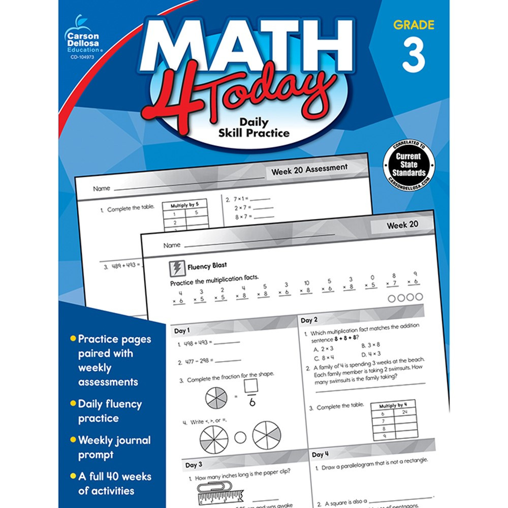 CD-104973 - Math 4 Today Gr 3 in Activity Books