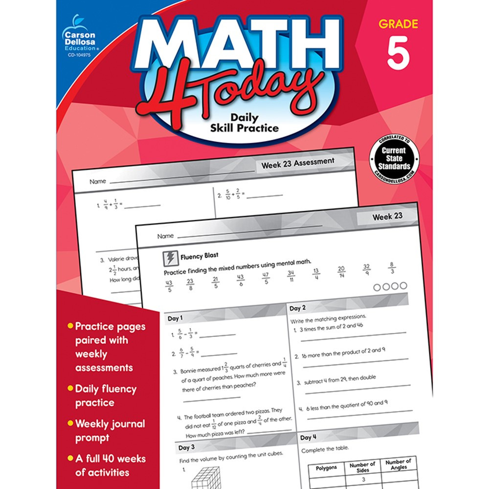 CD-104975 - Math 4 Today Gr 5 in Activity Books