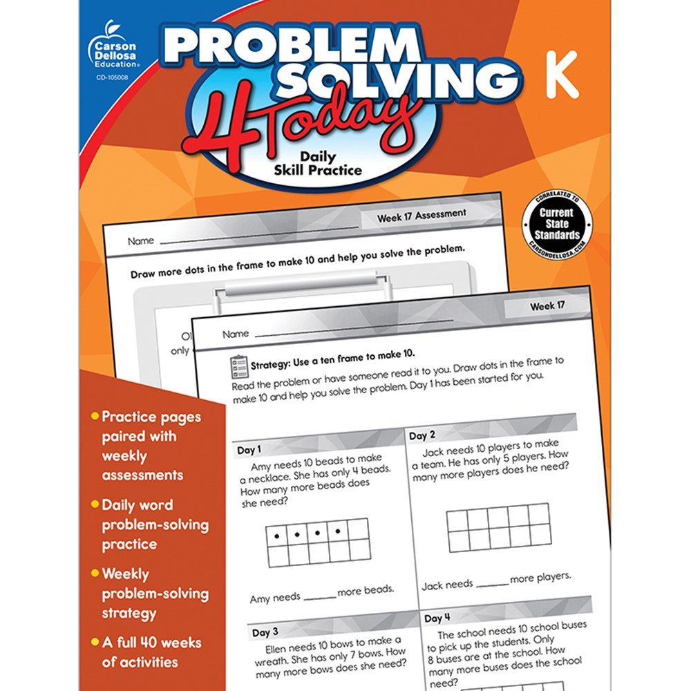 CD-105008 - Problem Solving 4 Today Gr K in Activity Books