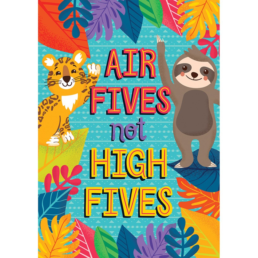 One World Air Fives Not High Fives Poster - CD-106036 | Carson Dellosa Education | Classroom Theme