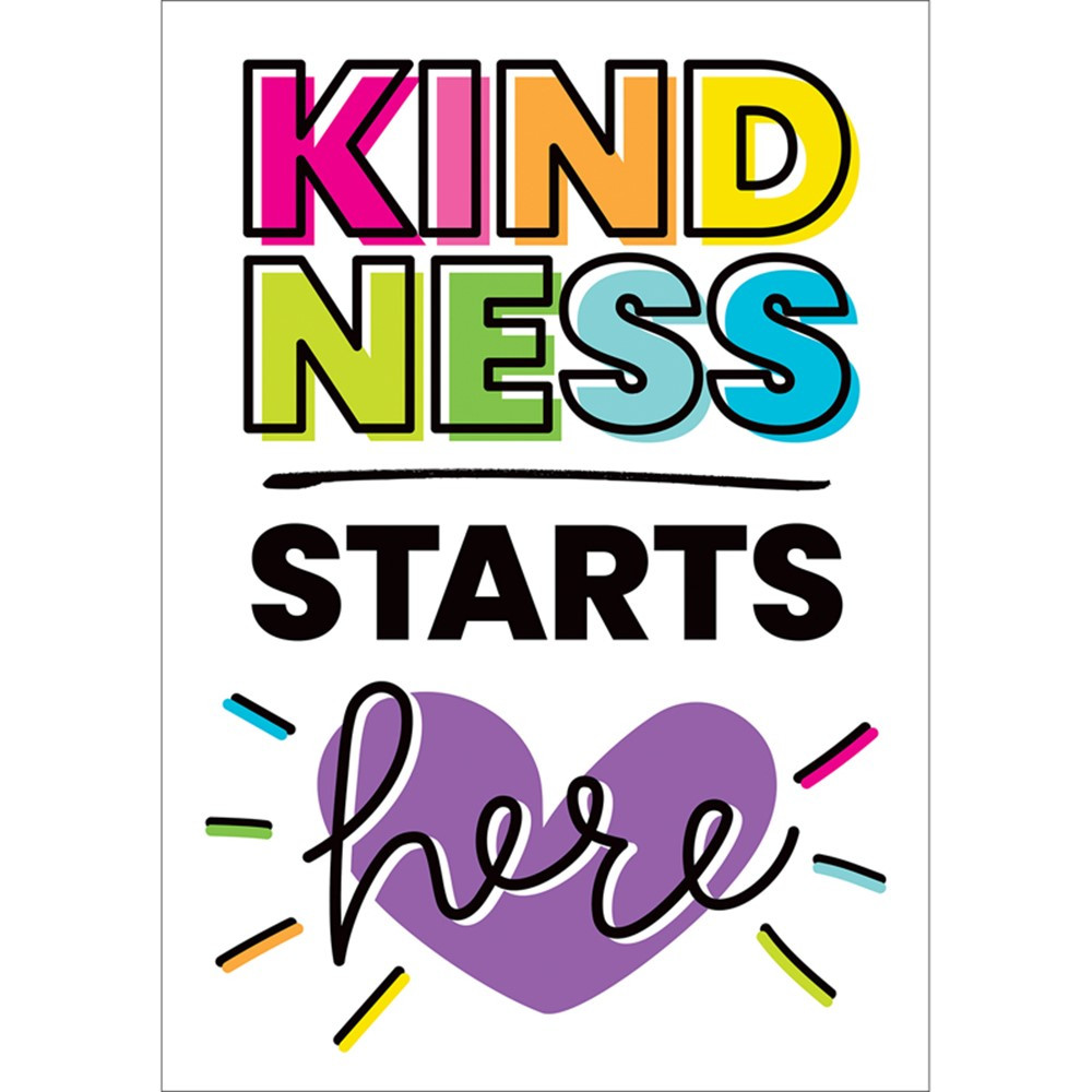 Kind Vibes Kindness Starts Here Poster - CD-106042 | Carson Dellosa Education | Classroom Theme