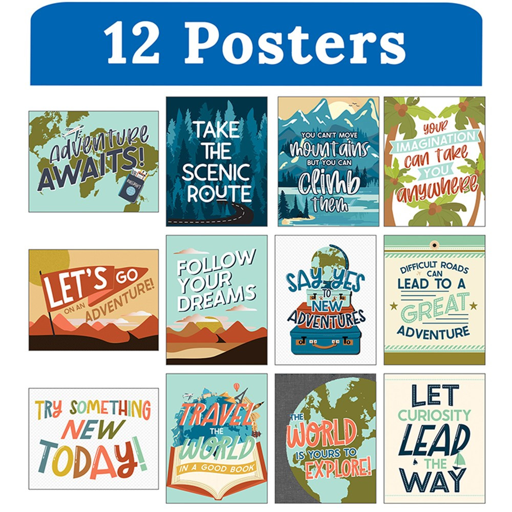 Mini Posters: Let's Explore Poster Set - CD-106065 | Carson Dellosa Education | Classroom Theme