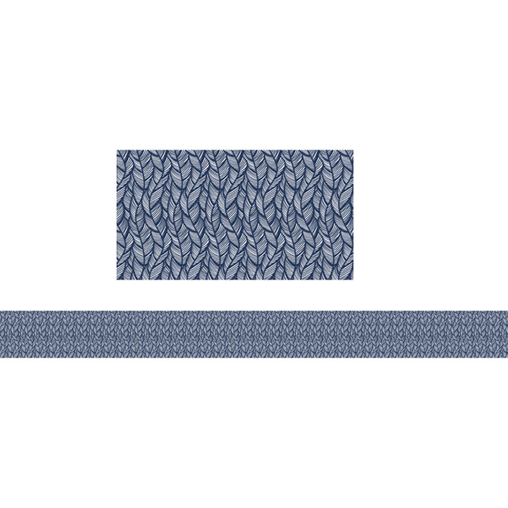 CD-108251 - You-Nique Navy Feather Straight Borders in Border/trimmer