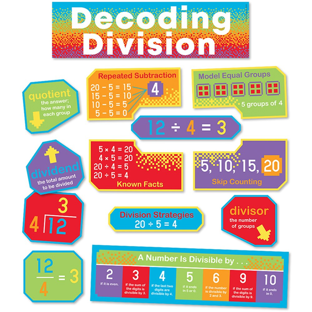 CD-110445 - Decoding Division Mini Bb St in Classroom Theme
