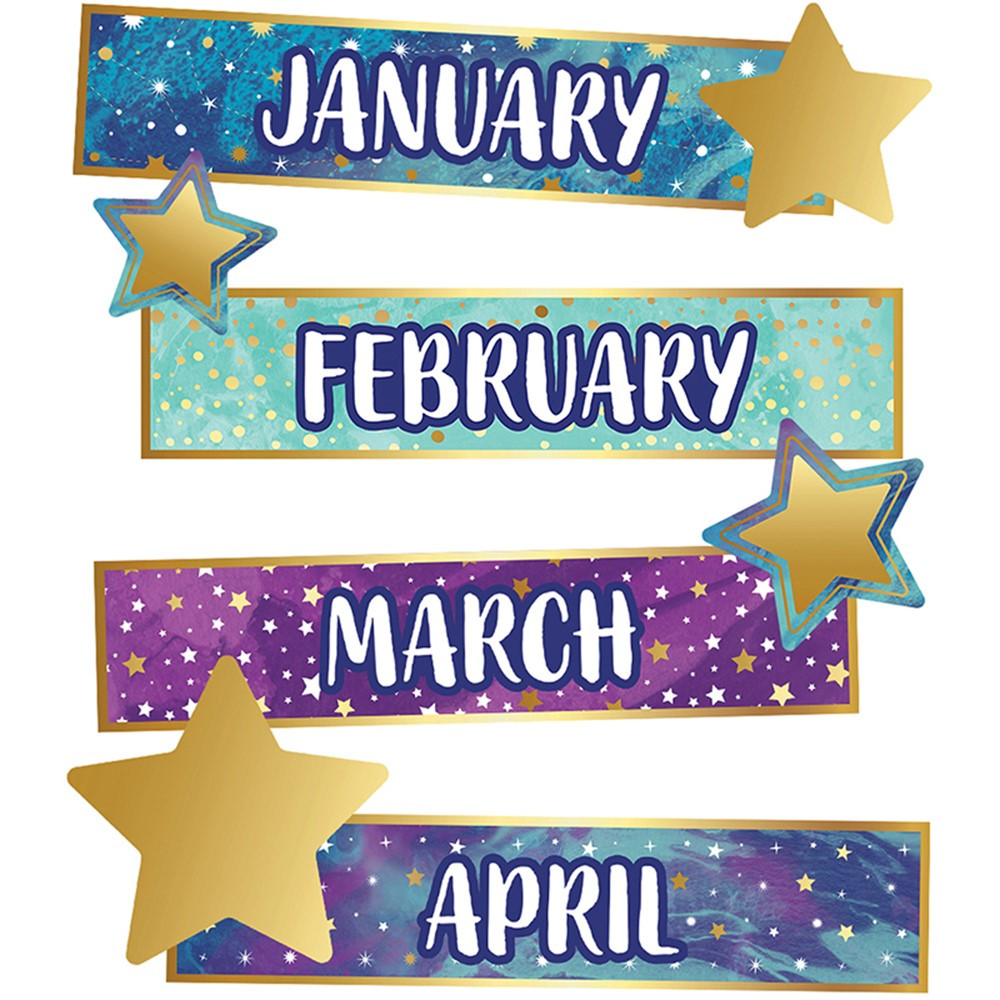 CD 110451 Galaxy Stars Out of this World Months of the Year Classroom Decor 