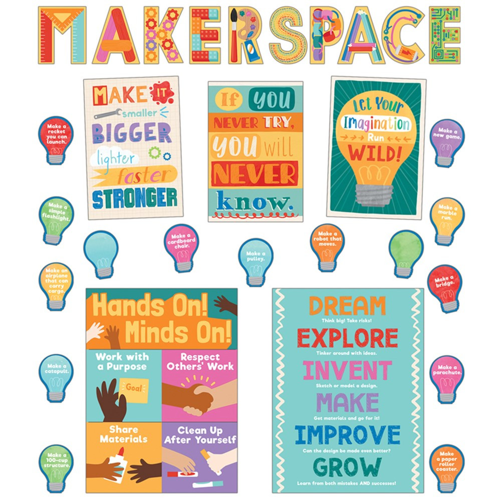 Makerspace Bulletin Board Set - CD-110468 | Carson Dellosa Education | Classroom Theme
