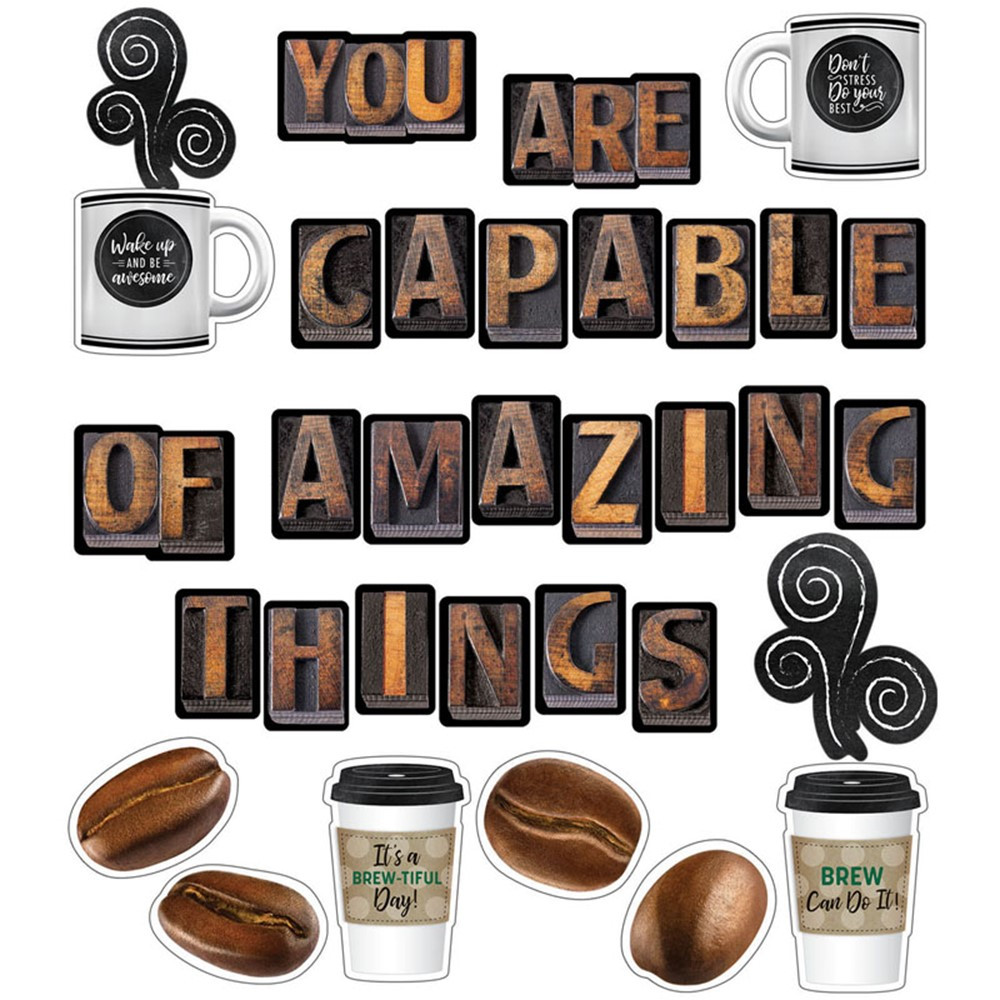 Industrial Cafe You Are Capable of Amazing Things Bulletin Board Set - CD-110481 | Carson Dellosa Education | Classroom Theme