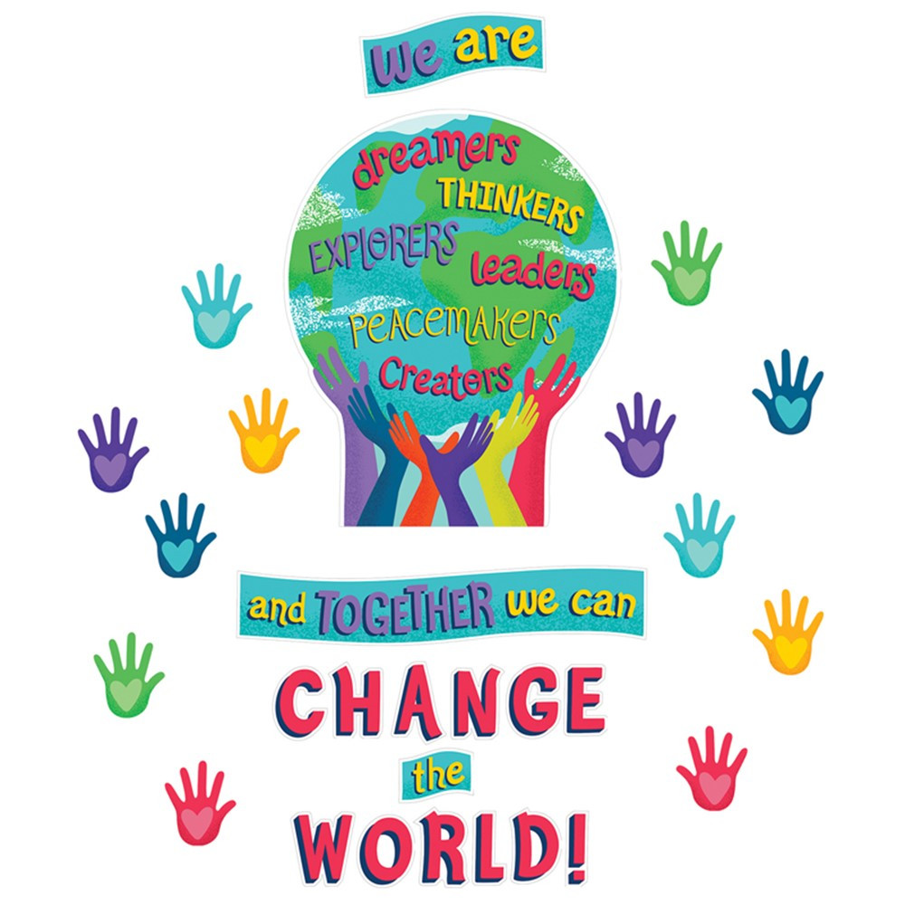 One World Together We Can Change the World Bulletin Board Set - CD-110488 | Carson Dellosa Education | Classroom Theme