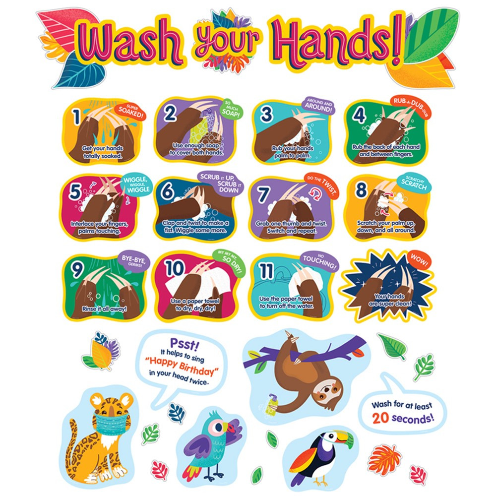 One World Handwashing Bulletin Board Set - CD-110511 | Carson Dellosa Education | Classroom Theme