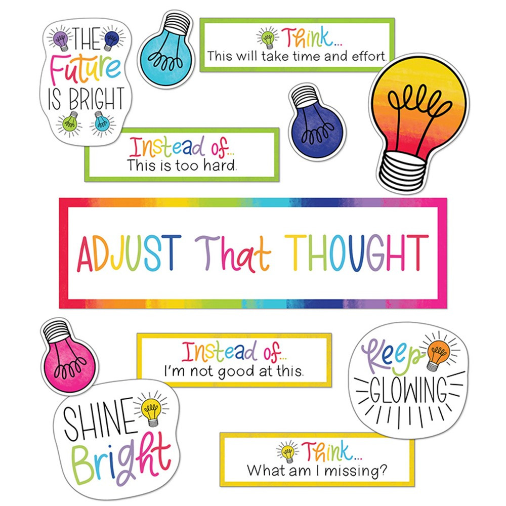 Light Bulb Moments Growth Mindset Mini Bulletin Board Set - CD-110543 | Carson Dellosa Education | Classroom Theme