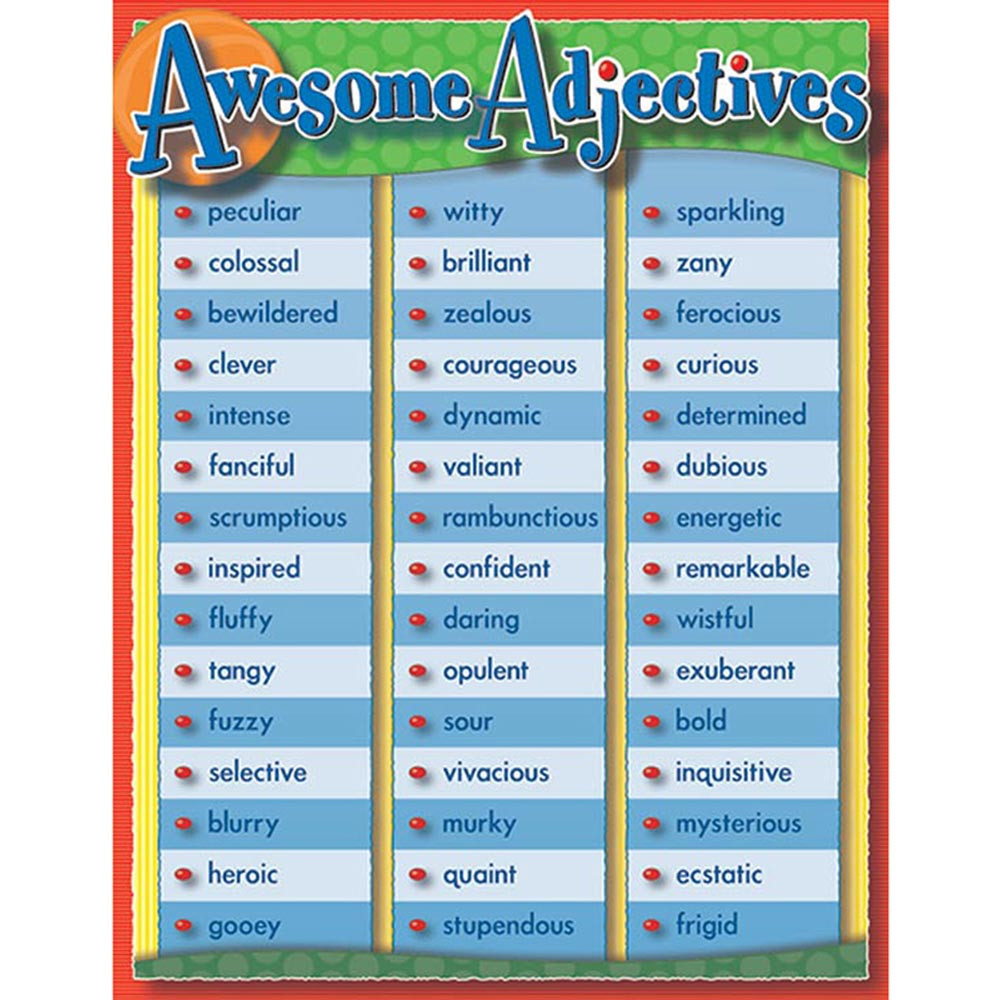 Awesome Adjectives Chartlet CD114000 Carson Dellosa