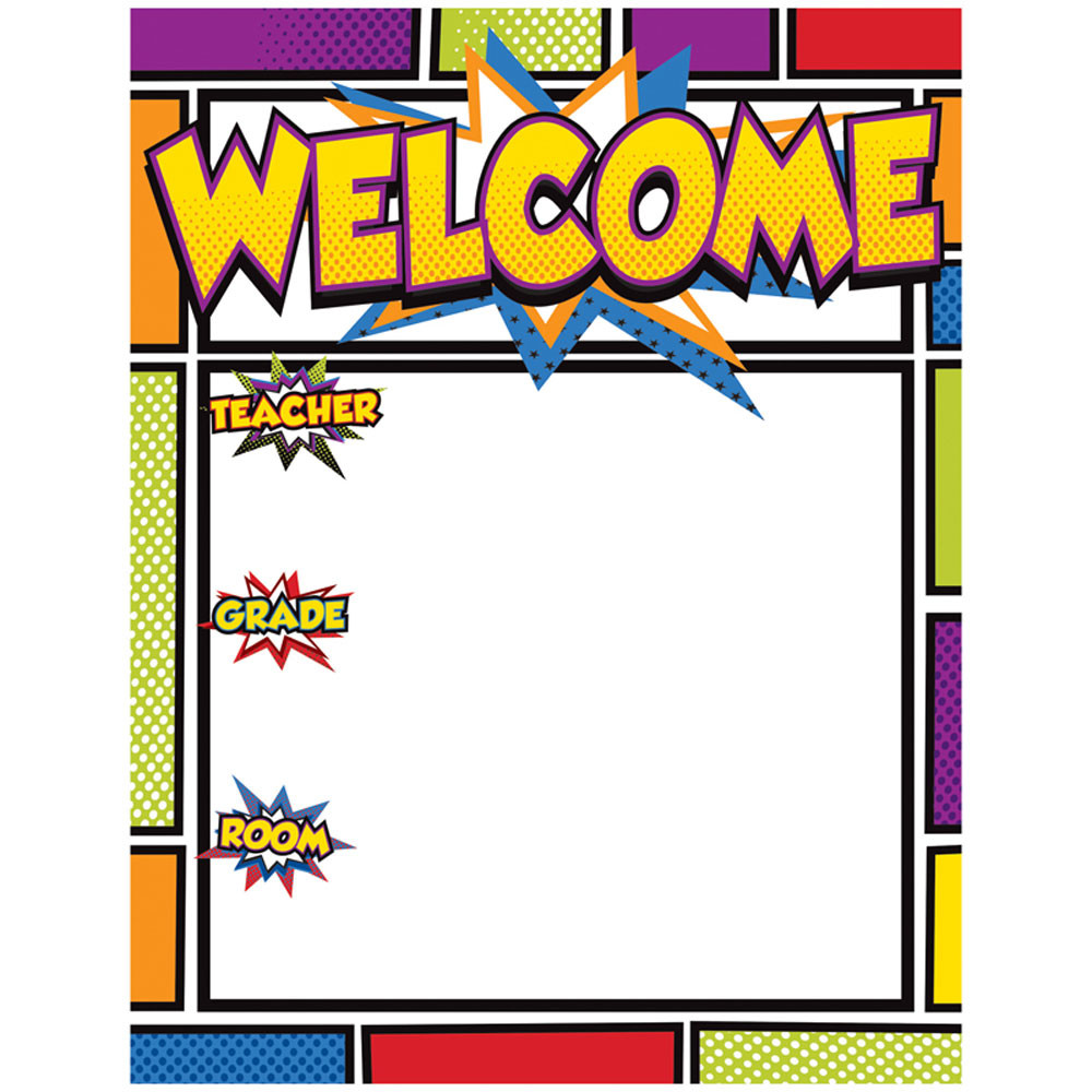CD-114205 - Super Power Welcome Chartlet in Classroom Theme