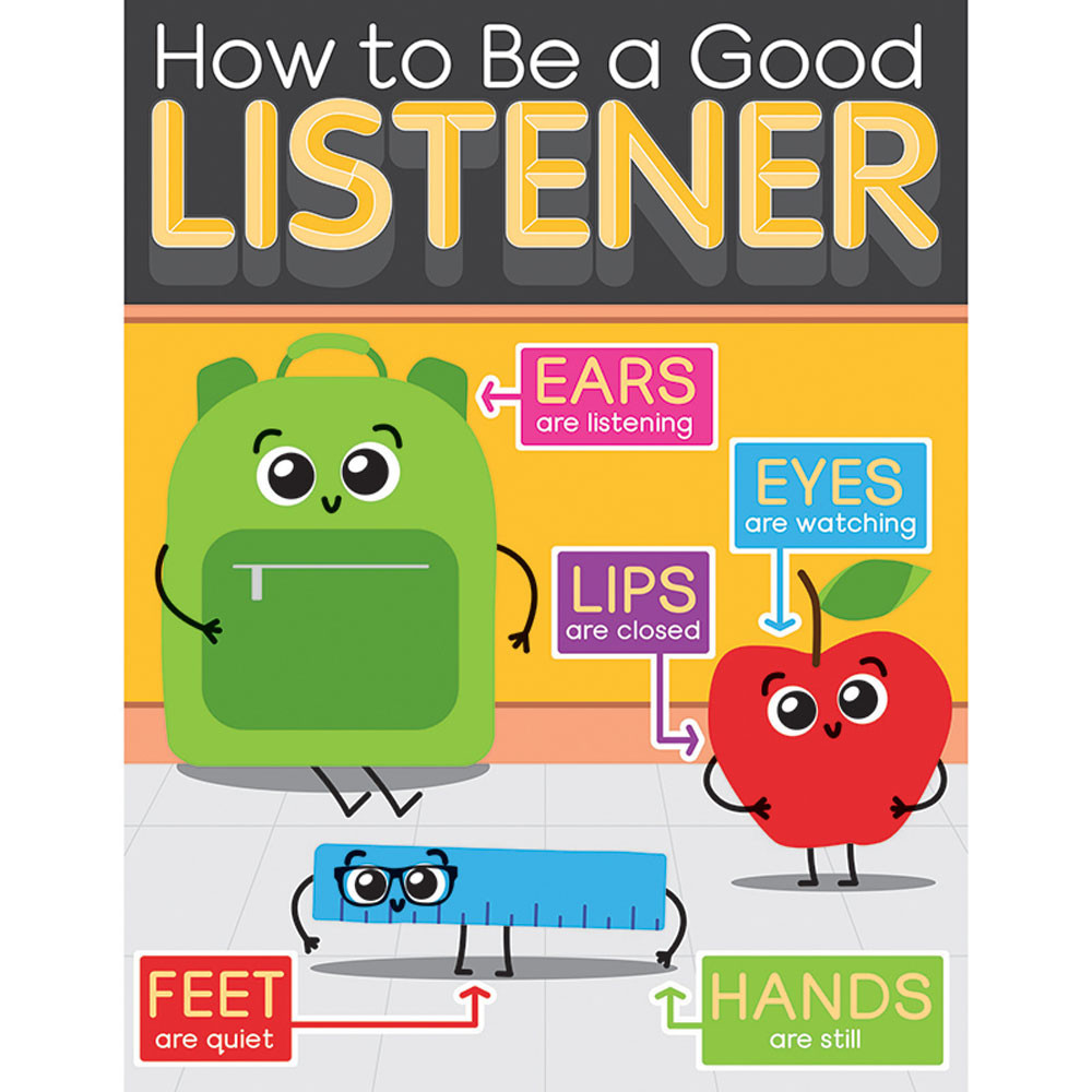 CD-114237 - How To Be Good Listen Chart Gr K-5 Early Learning in Social Studies