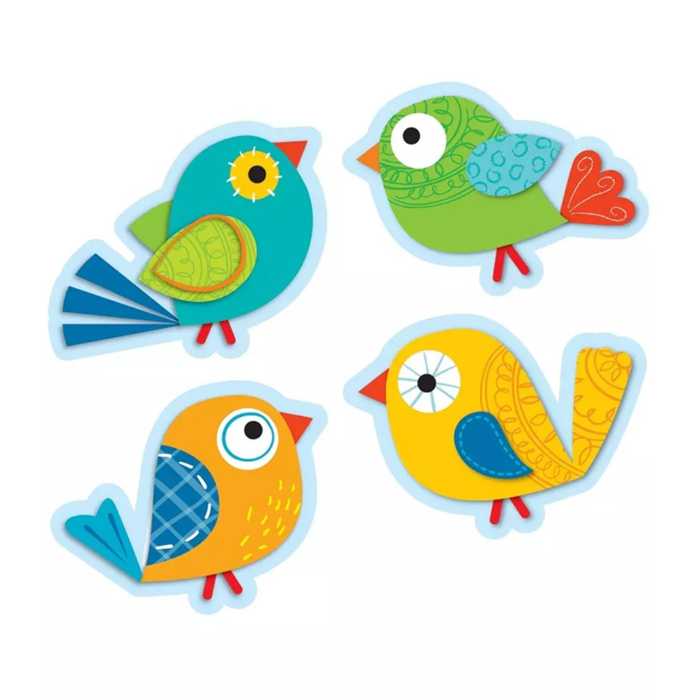 CD-120115 - Boho Birds Cut Outs in Accents