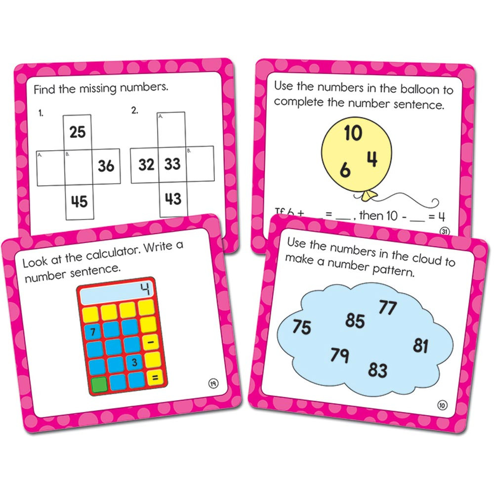 CD-120501 - Math Challenge Gr 1 Colorful Cut Outs in Accents