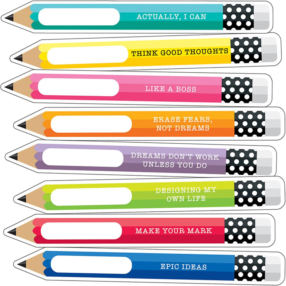 CD-120562 - Motivational Pencils Cut-Outs Hello Sunshine in Accents