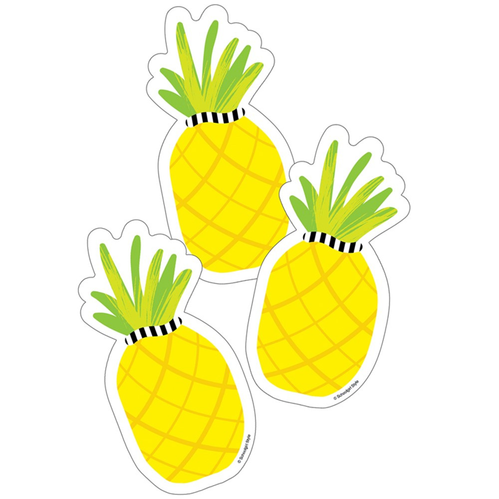 Simply Stylish Tropical Pineapple Cut-Outs, Pack of 36 - CD-120581 | Carson Dellosa Education | Accents