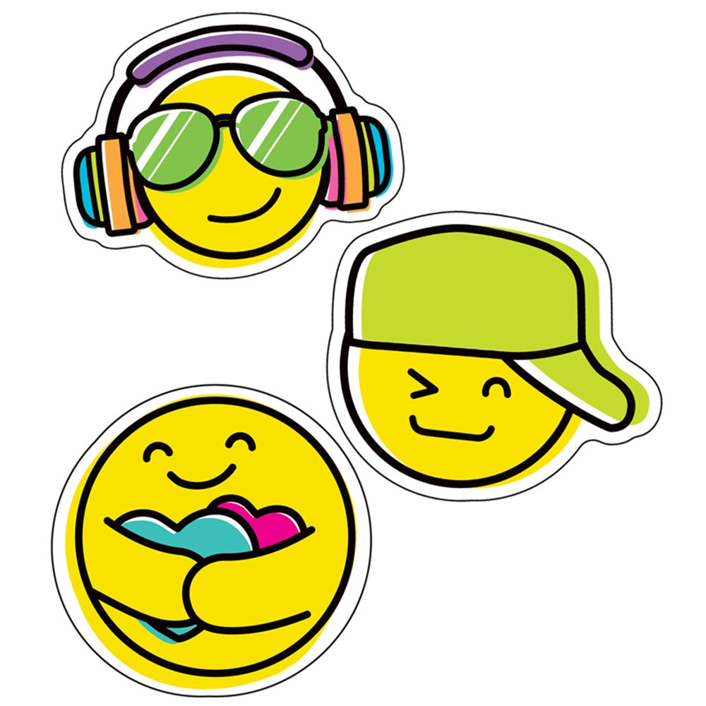 Kind Vibes Smiley Faces Cut-Outs, Pack of 36 - CD-120616 | Carson Dellosa Education | Accents