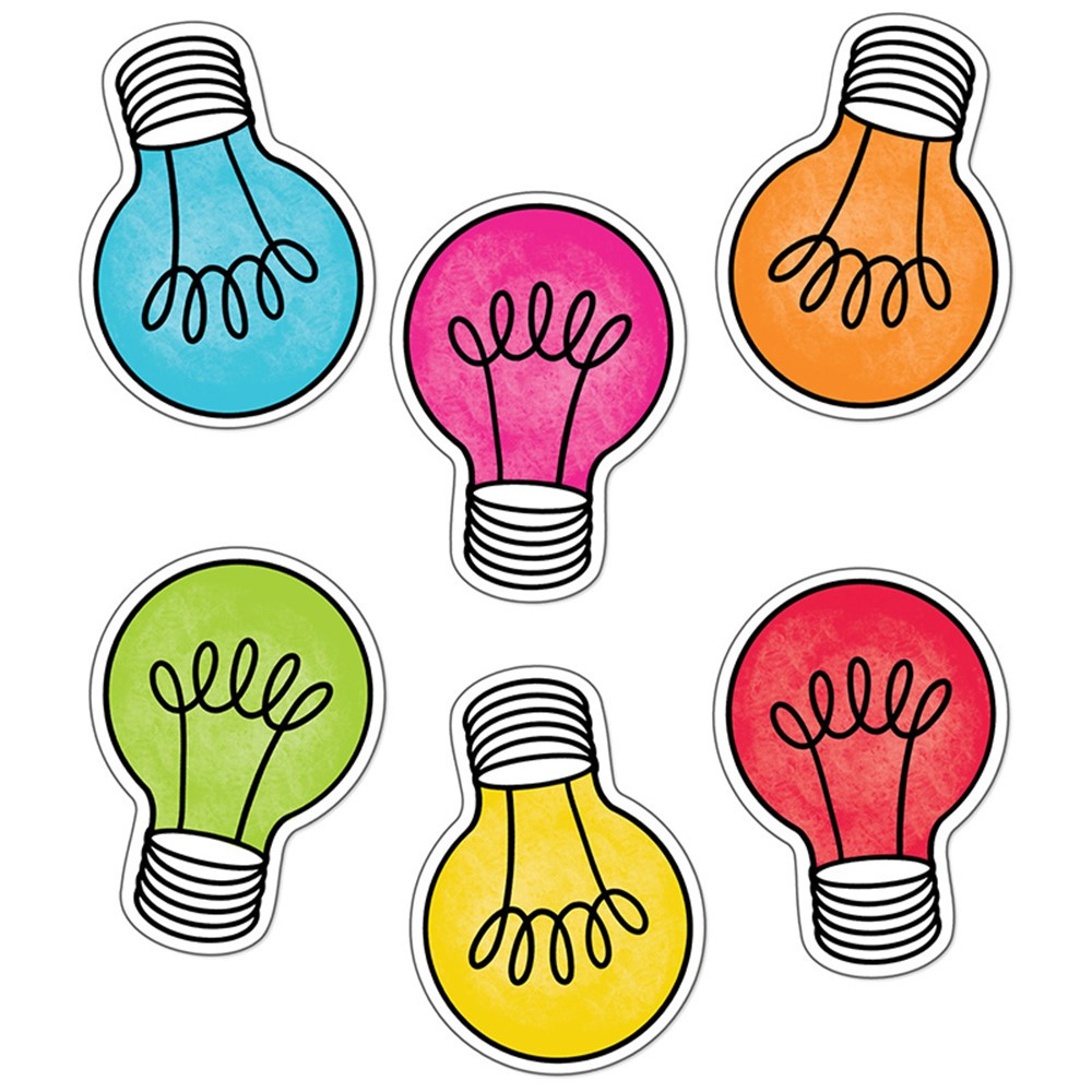 Light Bulb Moments Colorful Light Bulbs Cut-Outs, Pack of 36 - CD-120627 | Carson Dellosa Education | Accents