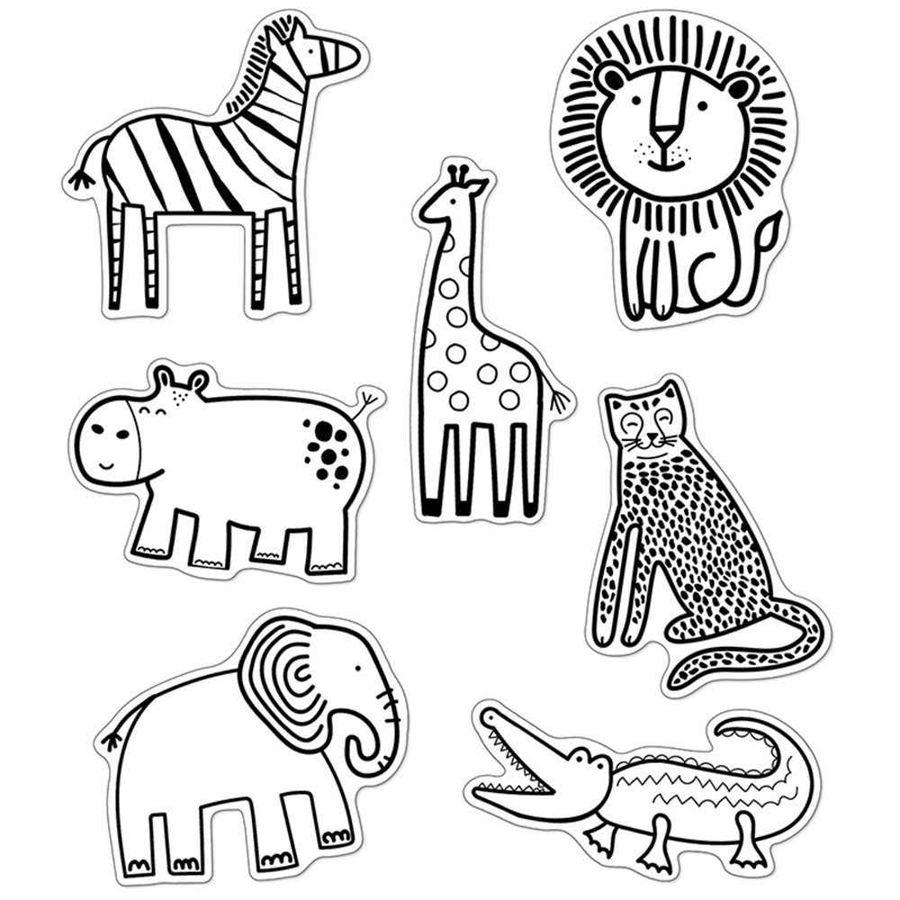 Simply Safari Animals Cut-Outs, Pack of 36 - CD-120628 | Carson Dellosa Education | Accents