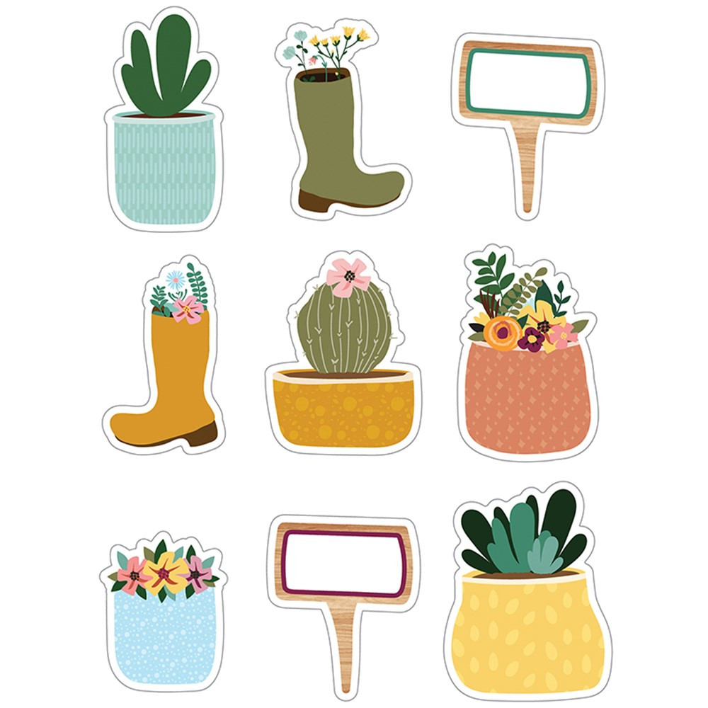 Grow Together Boots, Pots, and Garden Signs Cut-Outs, Pack of 36 - CD-120643 | Carson Dellosa Education | Accents