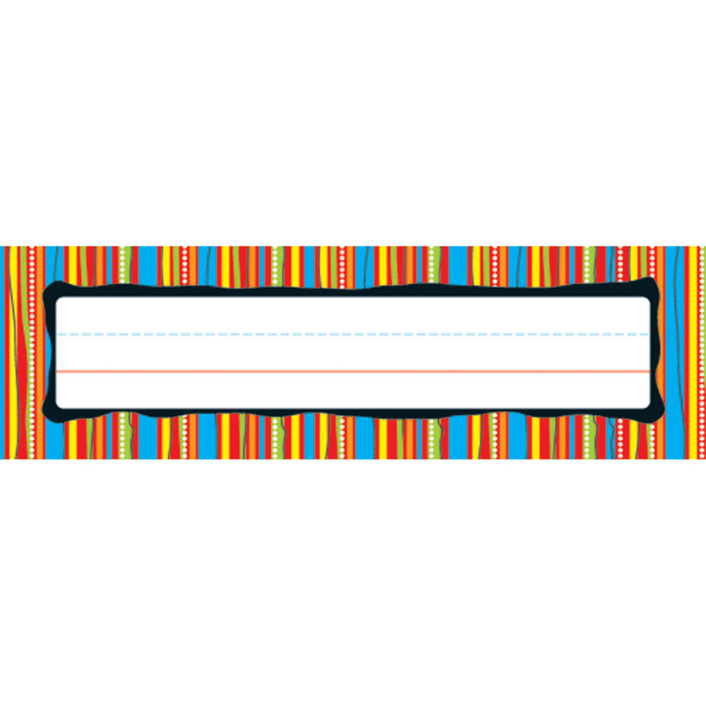 CD-122008 - Deskplates Colorful Stripes in Name Plates