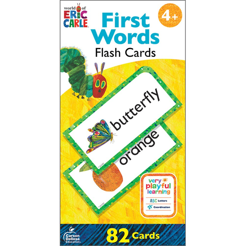 World of Eric Carle First Words Flash Cards - CD-134060 | Carson Dellosa Education | Resources