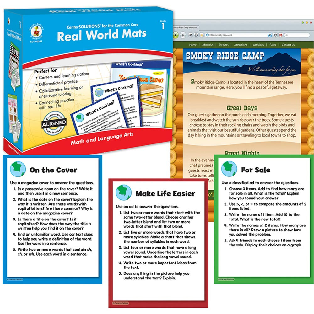 CD-140345 - Gr 1 Real World Mats Centersolutions in Cross-curriculum Resources