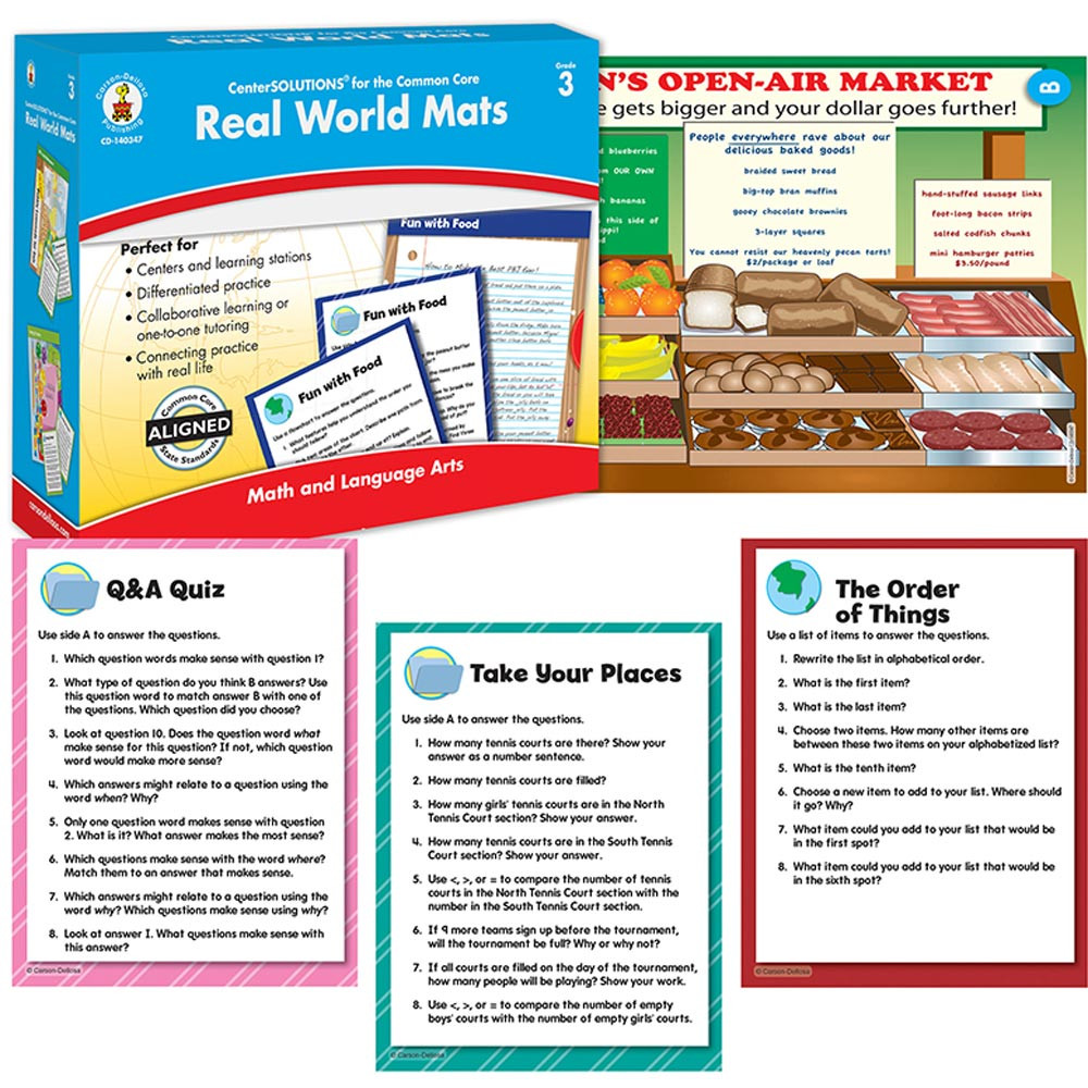 CD-140347 - Gr 3 Real World Mats Centersolutions in Cross-curriculum Resources