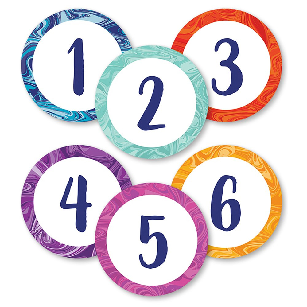 CD-149002 - Marble Swirl Magnetic Numbers Galaxy in Magnetic Letters