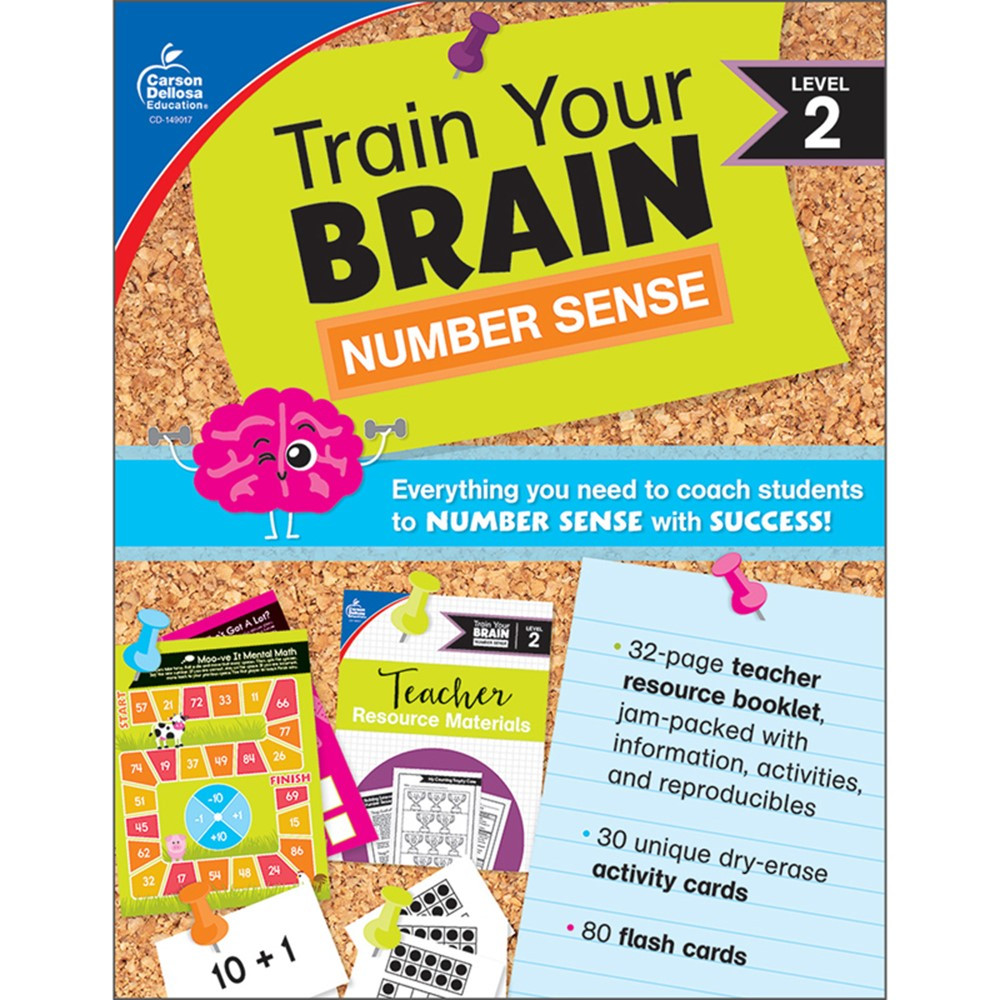 Train Your Brain: Number Sense Level 2 - CD-149017 | Carson Dellosa Education | Numeration