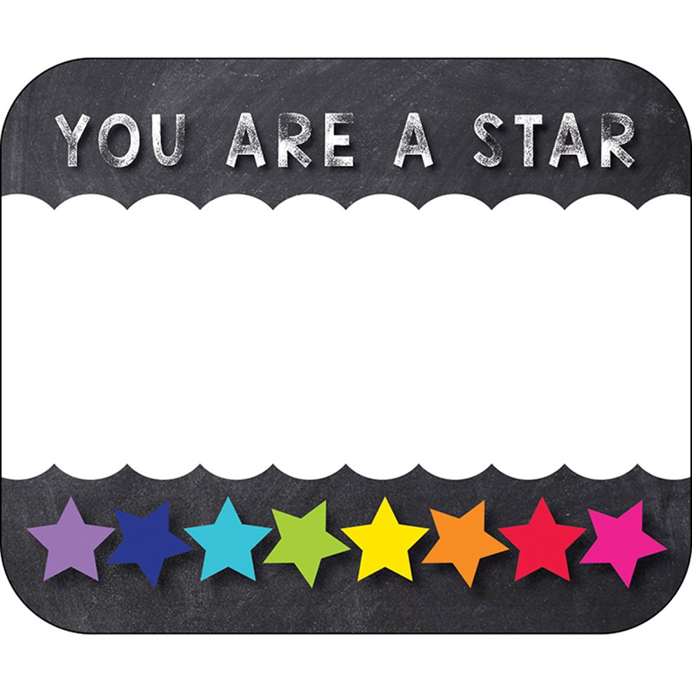 CD-150065 - Stars You Are A Star Name Tags School Girl Style in Name Tags