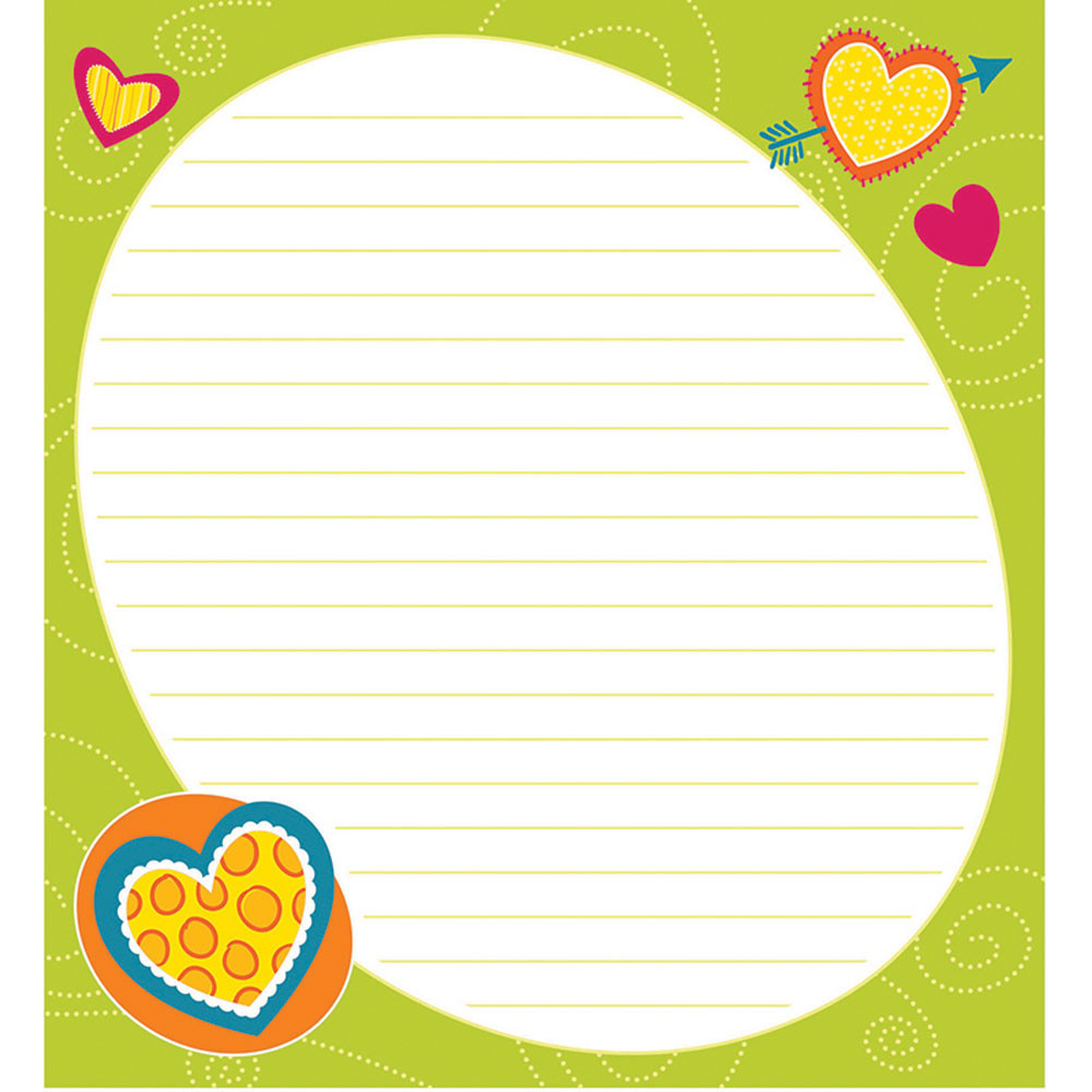 CD-151087 - Bright Hearts Shape Notepad Gr Pk-8 in Note Pads