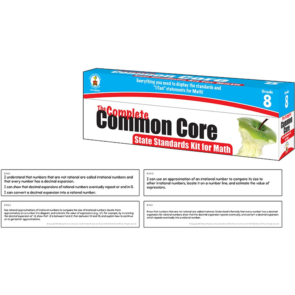 CD-158053 - Math Gr 8 Complete Common Core Kit State Standards in Activity Books