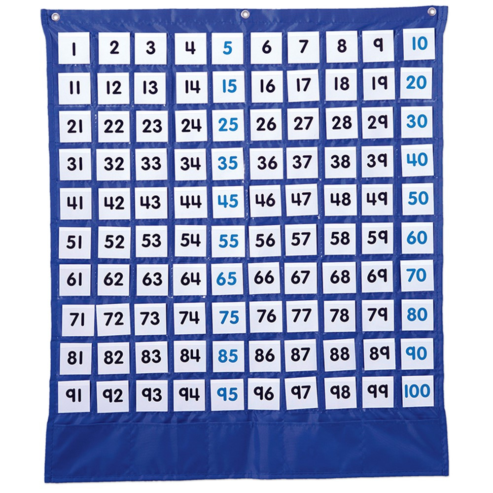 Cell Phone Storage Pocket Chart with Chalkboard Bright Numbers