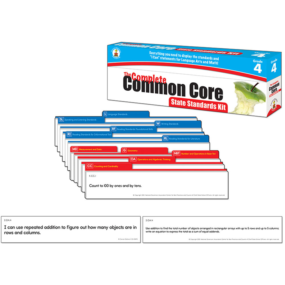 CD-158172 - Gr 4 The Complete Common Core State Standards Kit in Cross-curriculum Resources