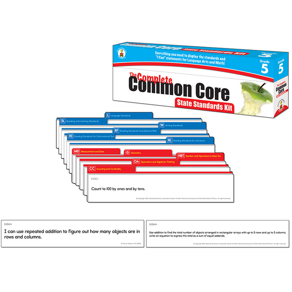 CD-158173 - Gr 5 The Complete Common Core State Standards Kit in Cross-curriculum Resources